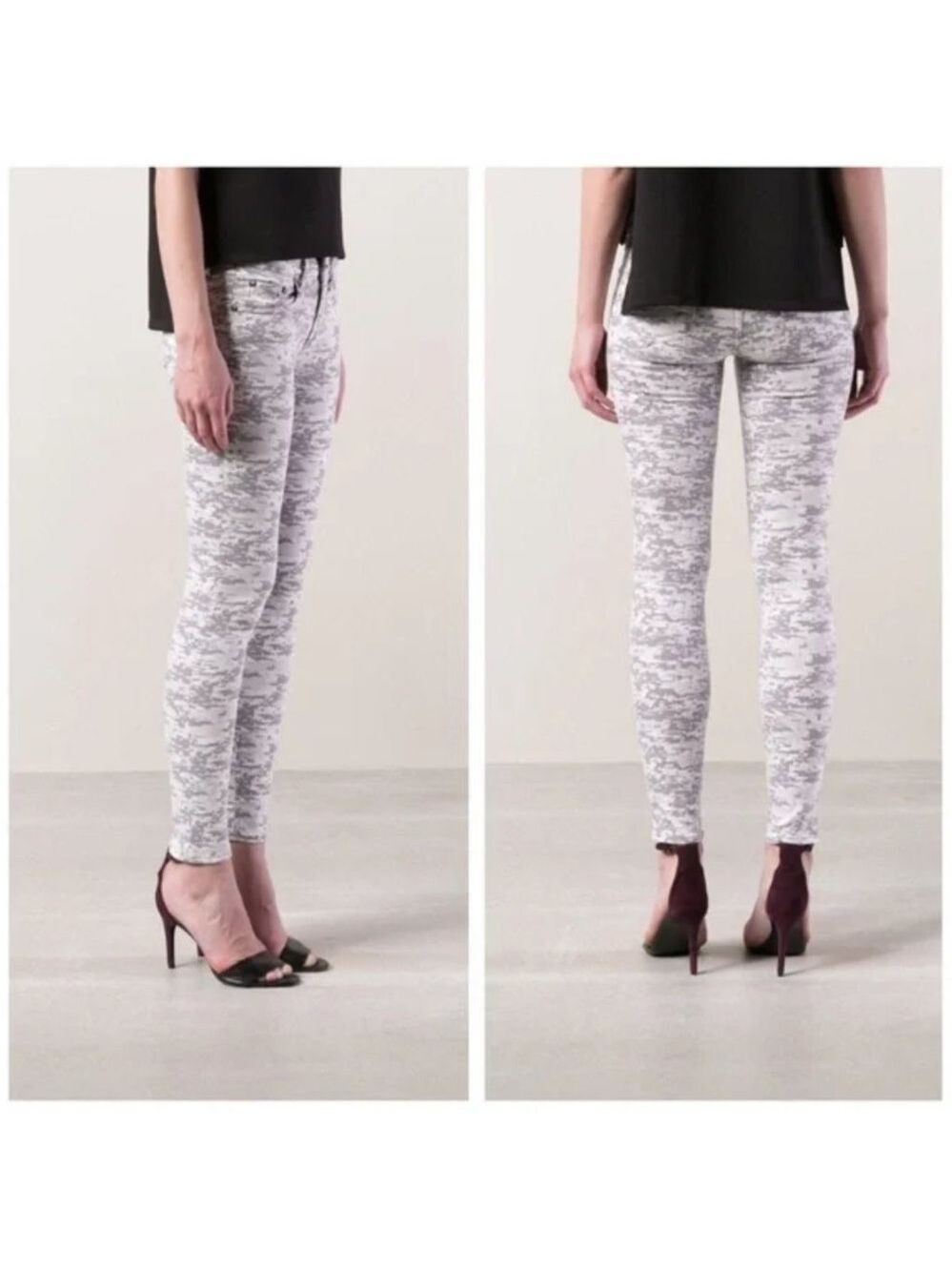 Rag & Bone Gray Camo Skinny Jean